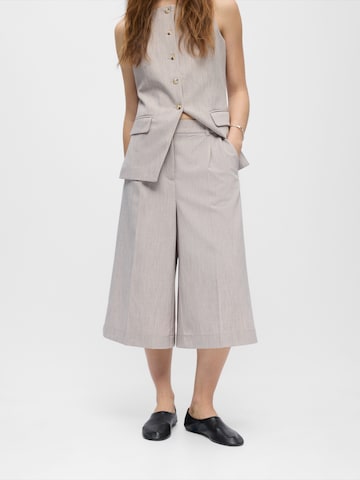 OBJECT Loosefit Bandplooibroek 'OBJIVALO' in Bruin: voorkant