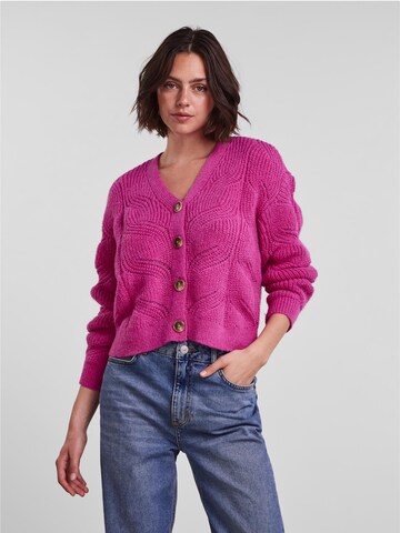PIECES Knit Cardigan 'Cornelia' in Pink: front
