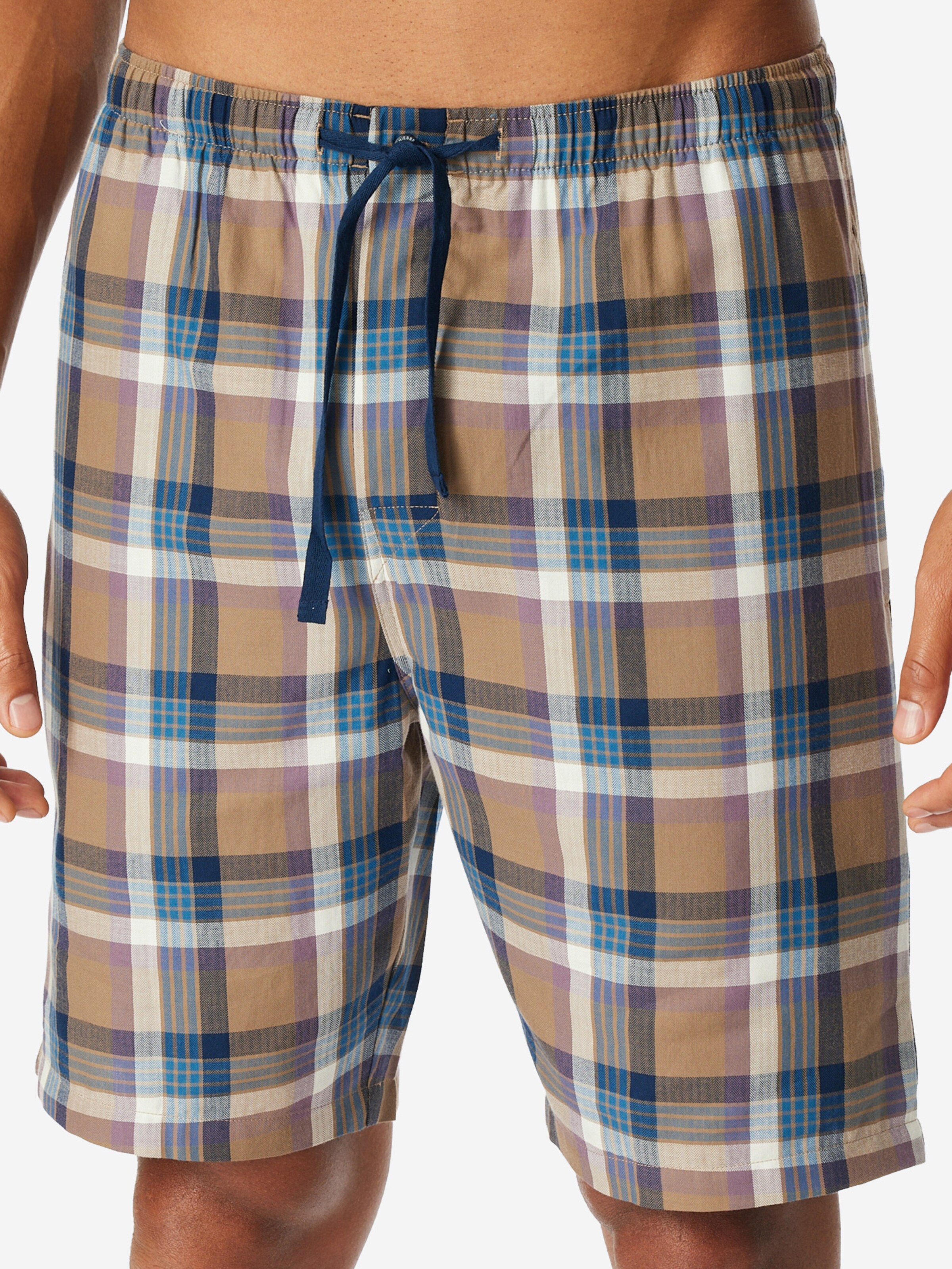 Pantalon de pyjama ' Bermuda - Mix + Relax ' SCHIESSER en beige : devant