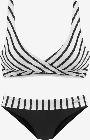 LASCANA LASCANA Triangel-Bikini in Schwarz: predná strana