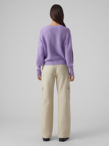 VERO MODA Strickjacke 'LEA' in Lila