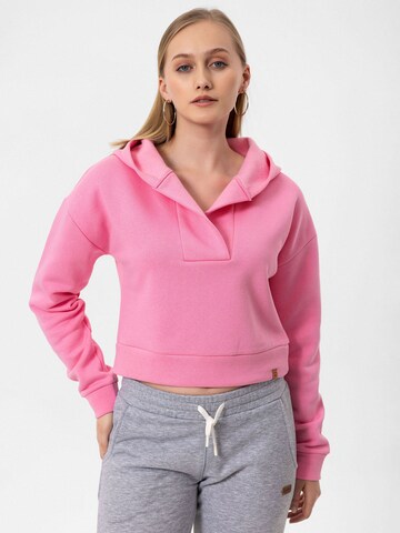 Sweat-shirt Cool Hill en rose : devant