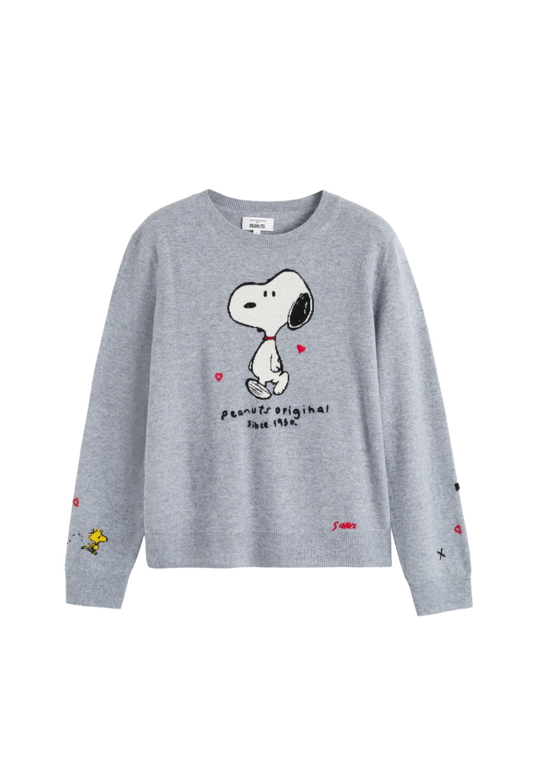 Chinti & Parker Svetr 'Snoopy Original' – šedá: přední strana
