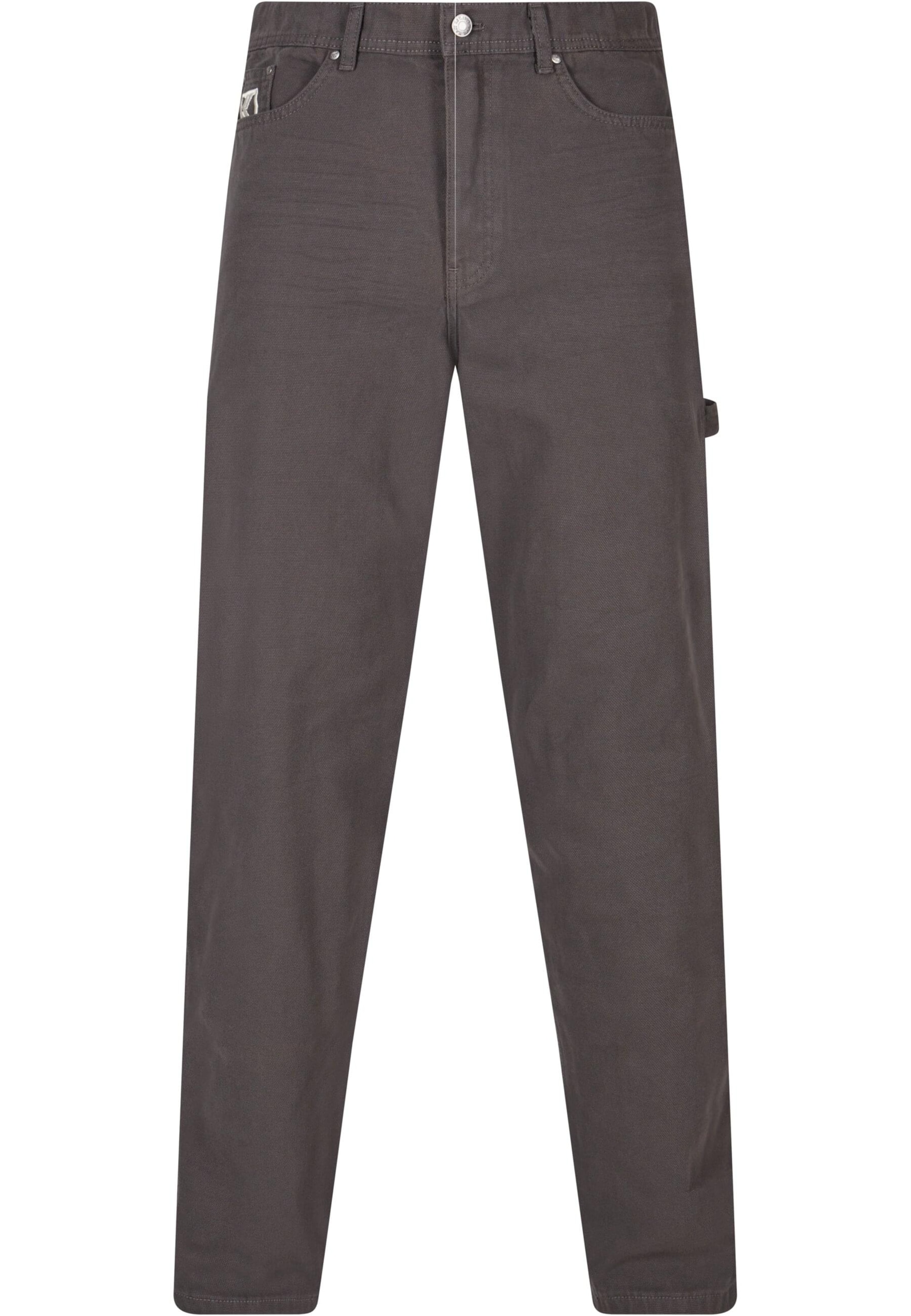 Karl Kani Regular Trousers in Grey: front