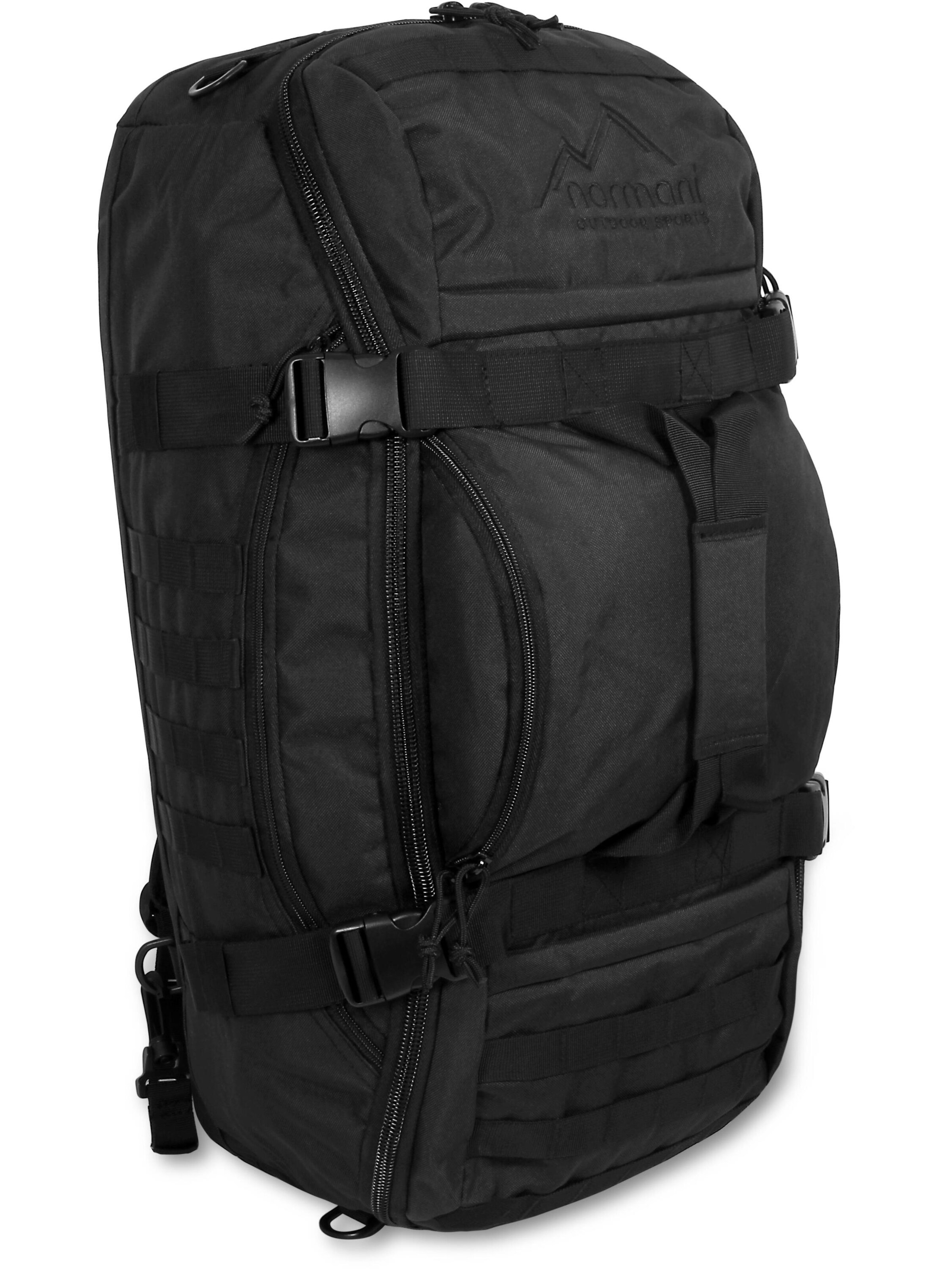 normani Rucksack 'Black Panther' in Schwarz: Vorderseite