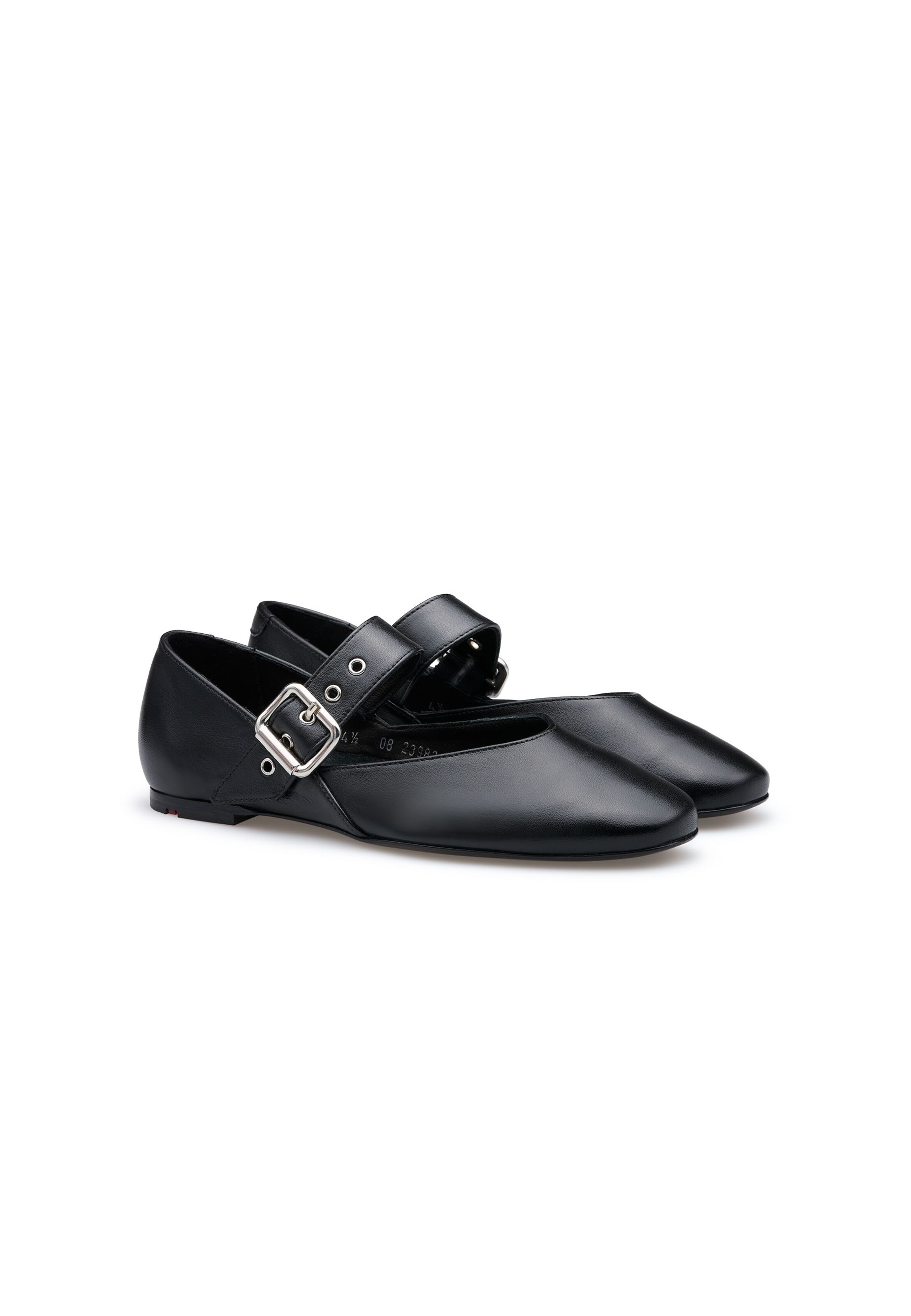 LLOYD Ballet Flats with Strap in Black