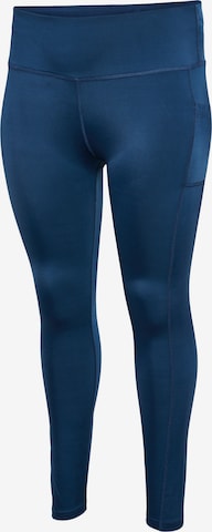 Hummel Skinny Sporthose in Blau