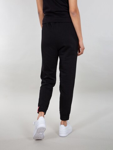 ALPHA INDUSTRIES Tapered Trousers in Black