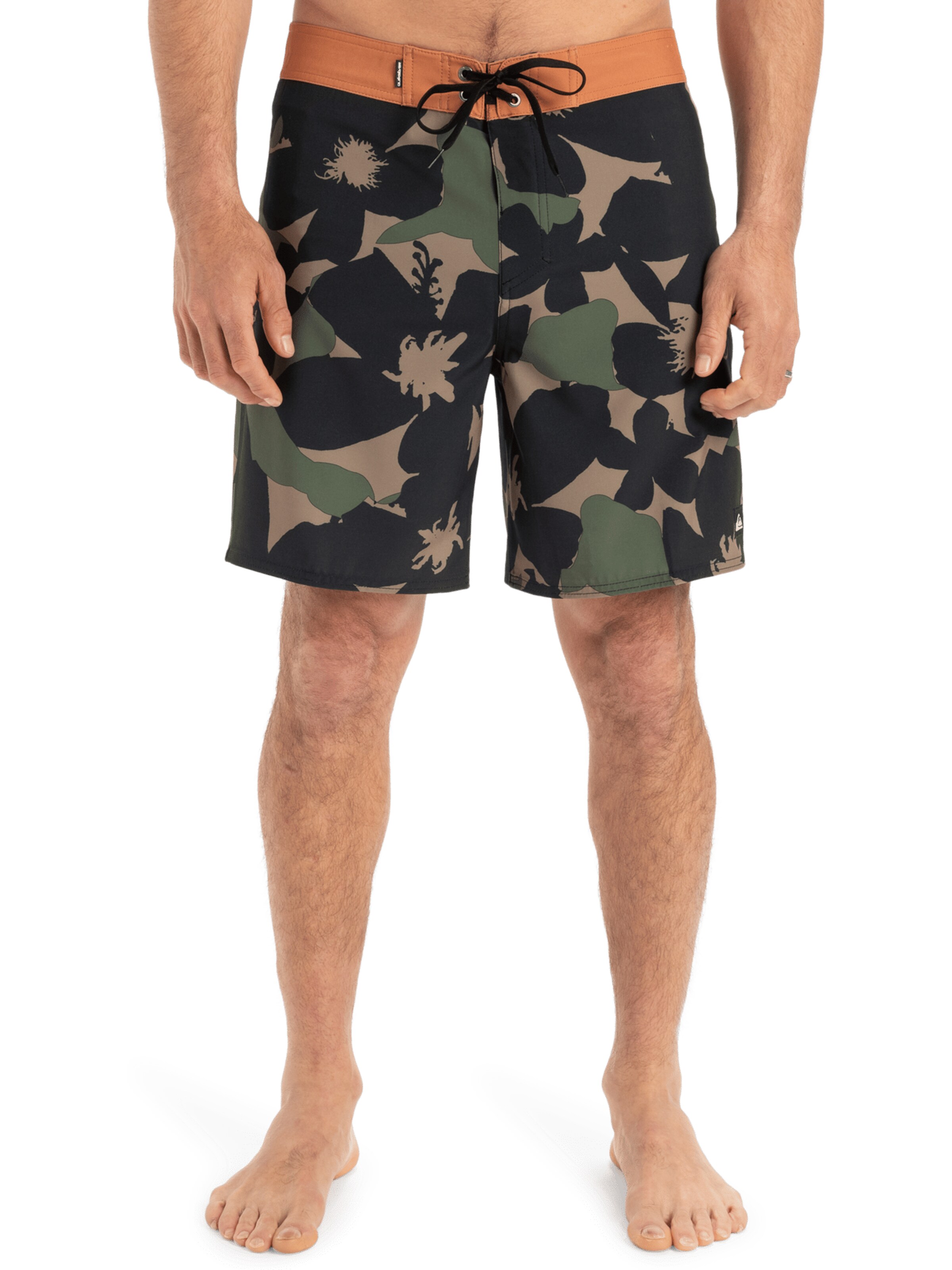 Boardshorts 'Surfsilk Straight Leg 18' QUIKSILVER en noir : devant