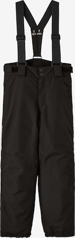 NAME IT Regular Workout Pants 'Snow10' in Black: front