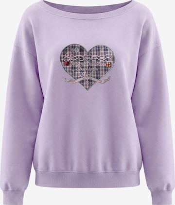 Sweat-shirt MYMO en violet : devant