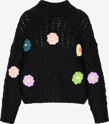 IZIAŠiroki pulover 'Fashion Look' - crna boja: prednji dio