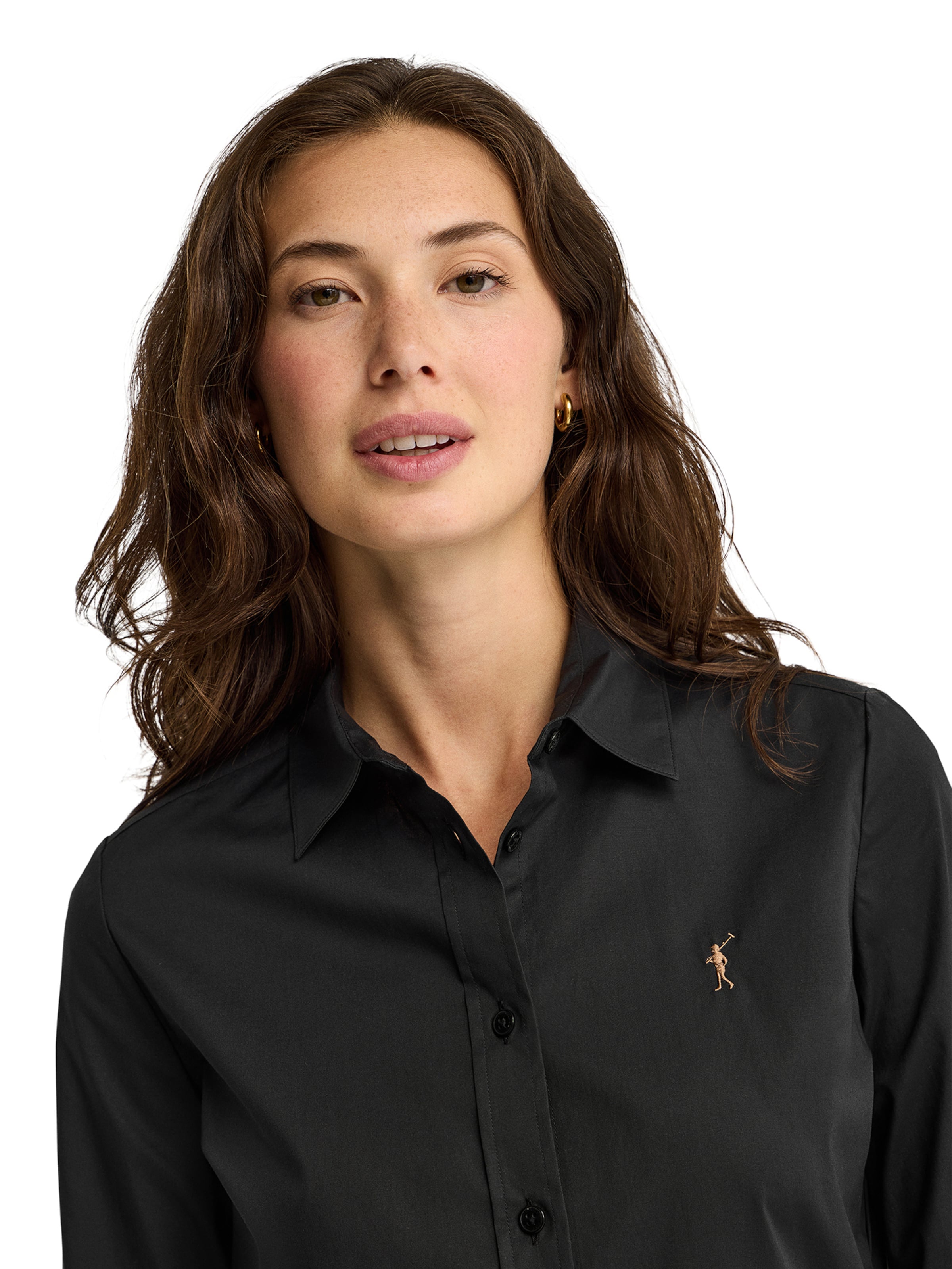 Polo Club Blouse Bodysuit in Black