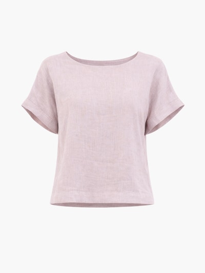 AmourLinen Top 'Lisa' in de kleur Crème, Productweergave