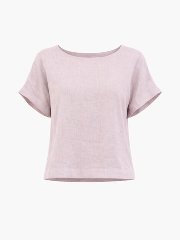 AmourLinen Top 'Lisa' in Beige: front