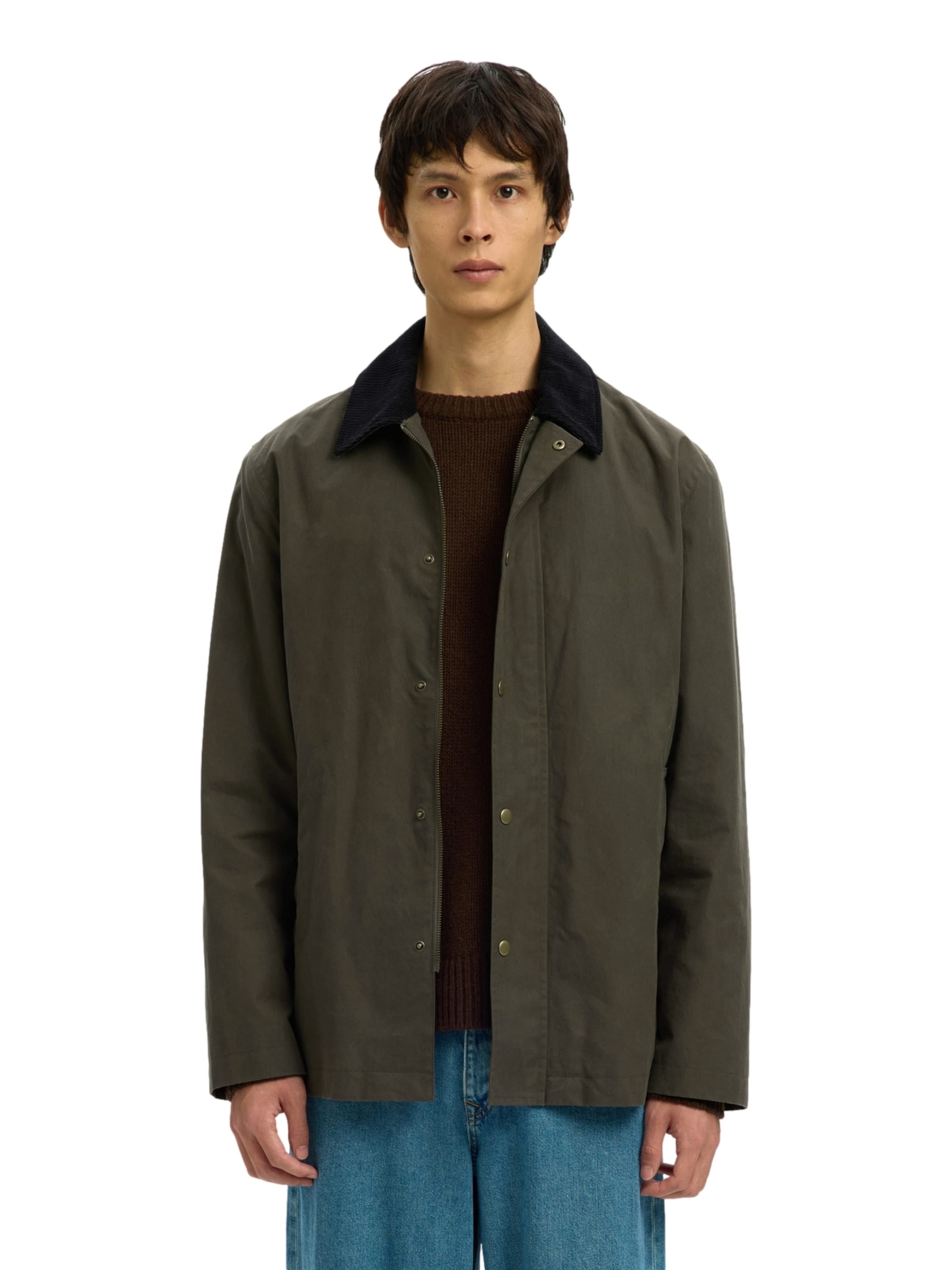 SELECTED Between-season jacket 'SLHWalter' in Green: front