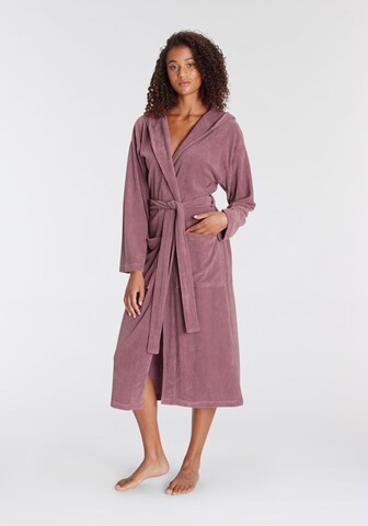 VIVANCE Bathrobe long ' Dreams' in Purple: front