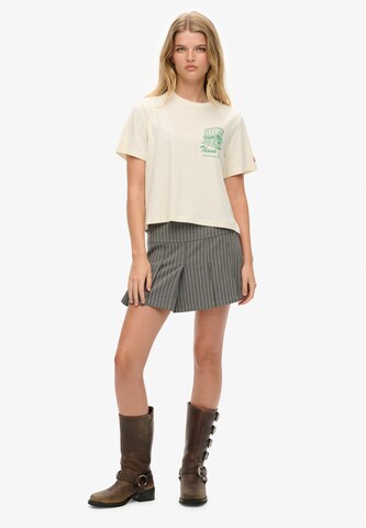 Superdry T-Shirt 'Roadside Trade' in Weiß