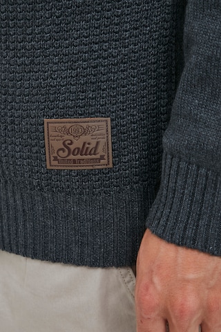 !Solid Strickpullover 'Terrance' in Grau