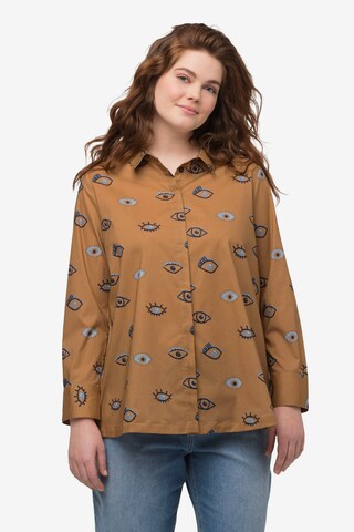 Ulla Popken Blouse in Bruin: voorkant