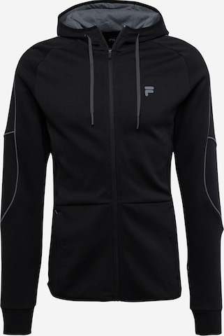 FILA Sportsweatjacke 'ROVIOGO' in Schwarz: predná strana