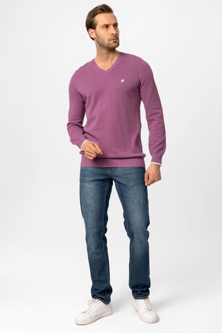DENIM CULTURE Sweater 'Romario' in Purple
