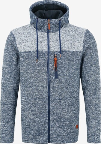 BLEND Fleece Jacket 'Pinheiro' in Blue: front