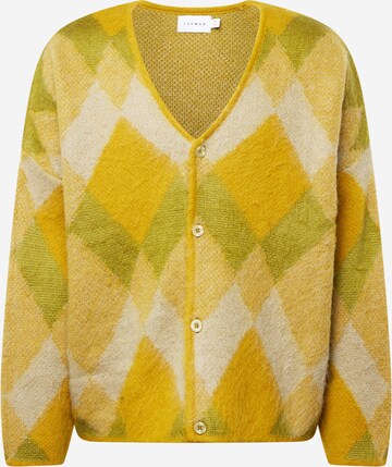 TOPMAN Knit cardigan in Green: front