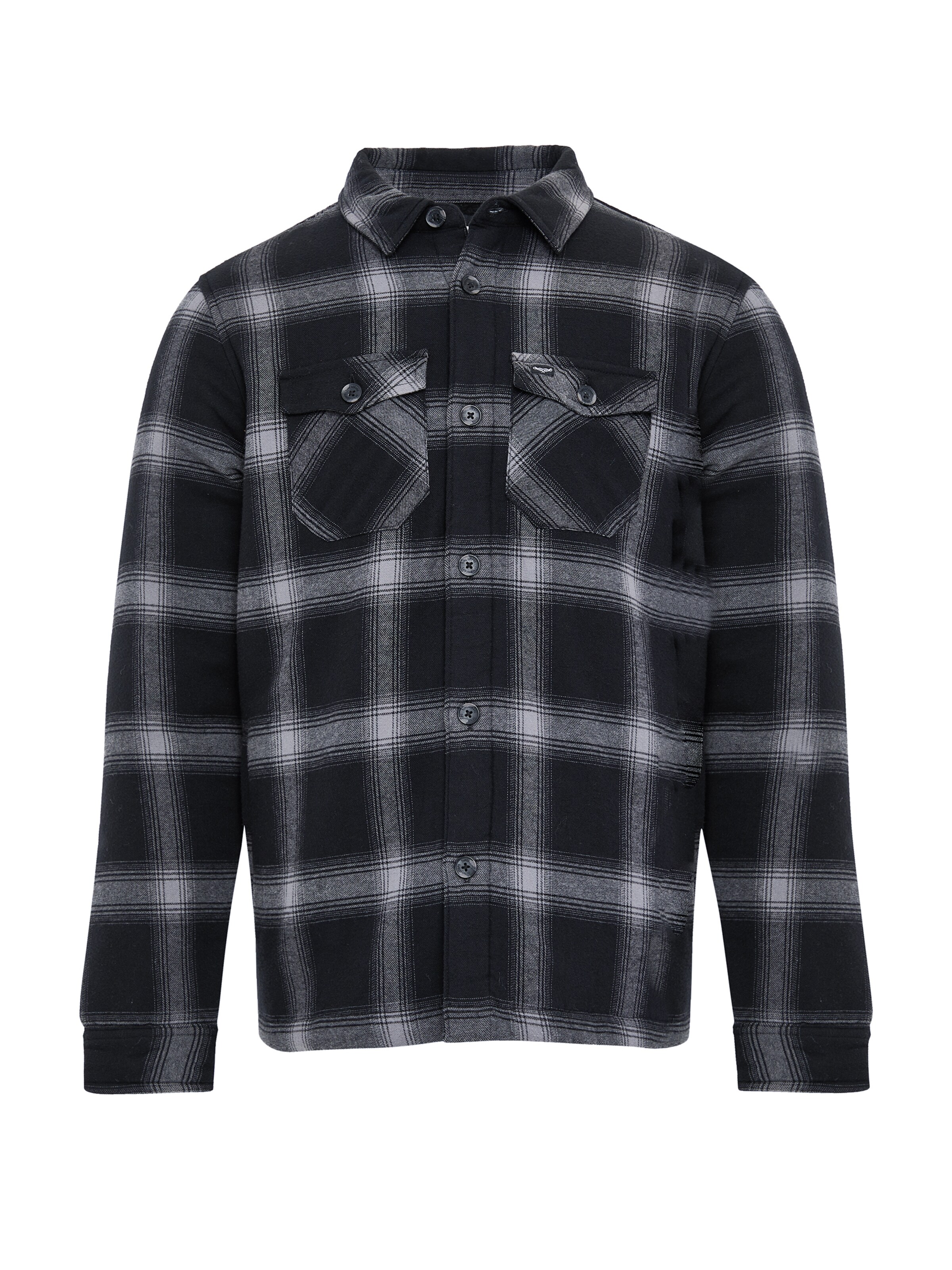 Threadbare Regular Fit Hemd in Schwarz: Vorderseite