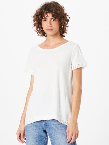 comma casual identity T-shirt i vit: framsida