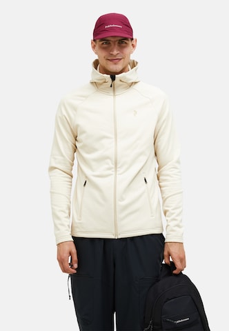 Veste en polaire PEAK PERFORMANCE en beige : devant