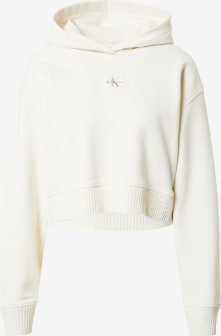 Calvin Klein Jeans Sweatshirt in Beige: front