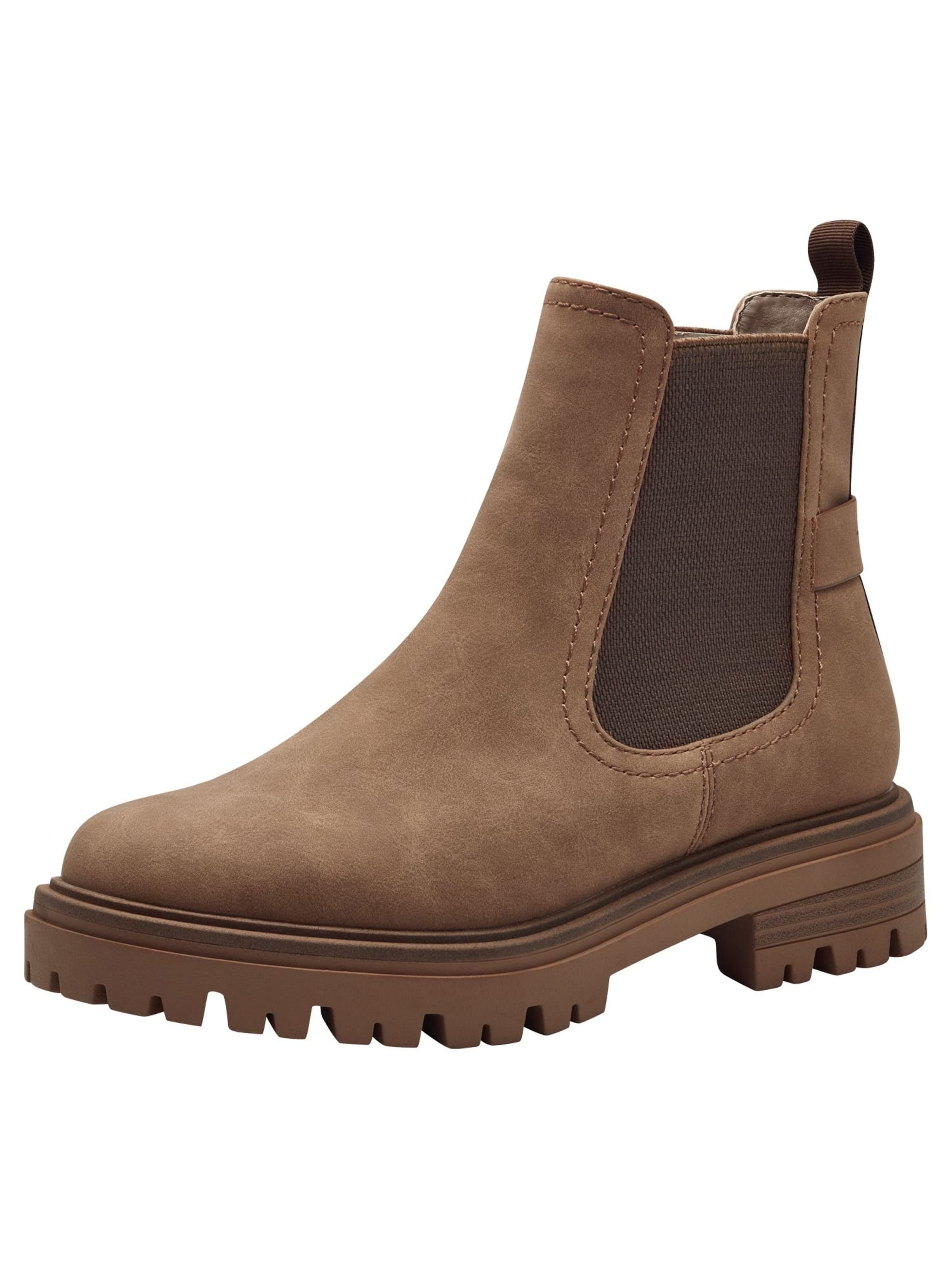 Tamaris Chelsea boots in Brown: front