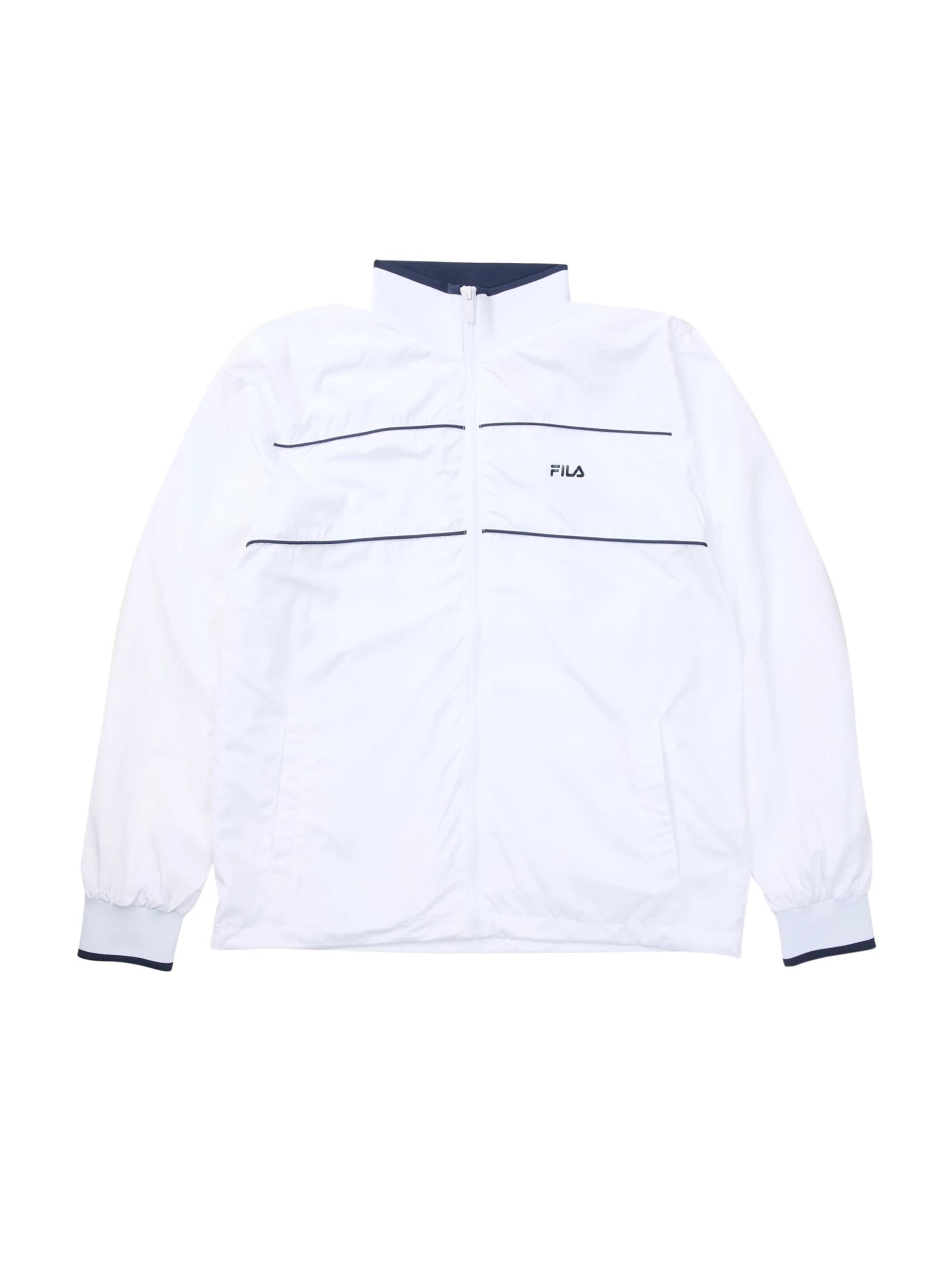 FILA - Sudadera con cremallera 'CASALE regular lightweight jacket' en blanco