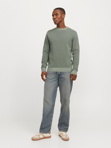 JACK & JONES Sweater 'JJEGlobe' in Green