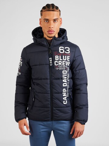 CAMP DAVID Winterjas in Blauw: voorkant