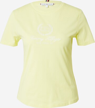 T-shirt TOMMY HILFIGER en jaune : devant