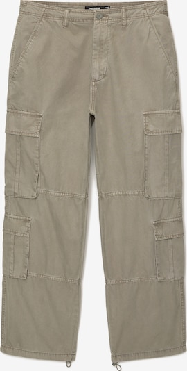 Pantaloni cu buzunare Pull&Bear pe gri taupe, Vizualizare produs