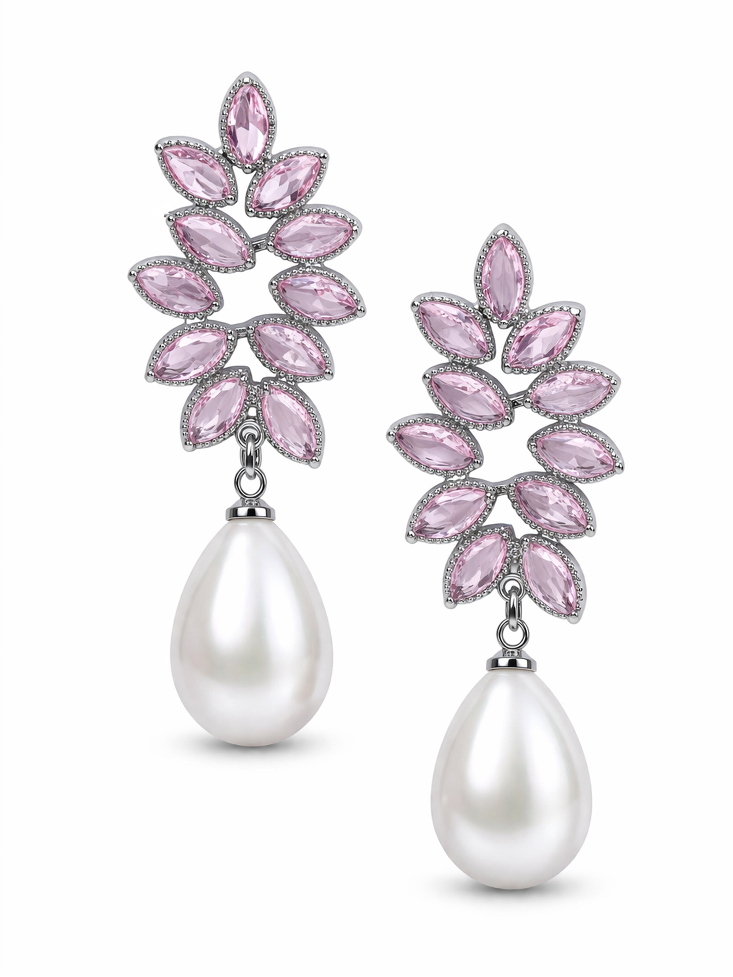 AVANT-GARDE PARIS Oorbellen in Roze: voorkant