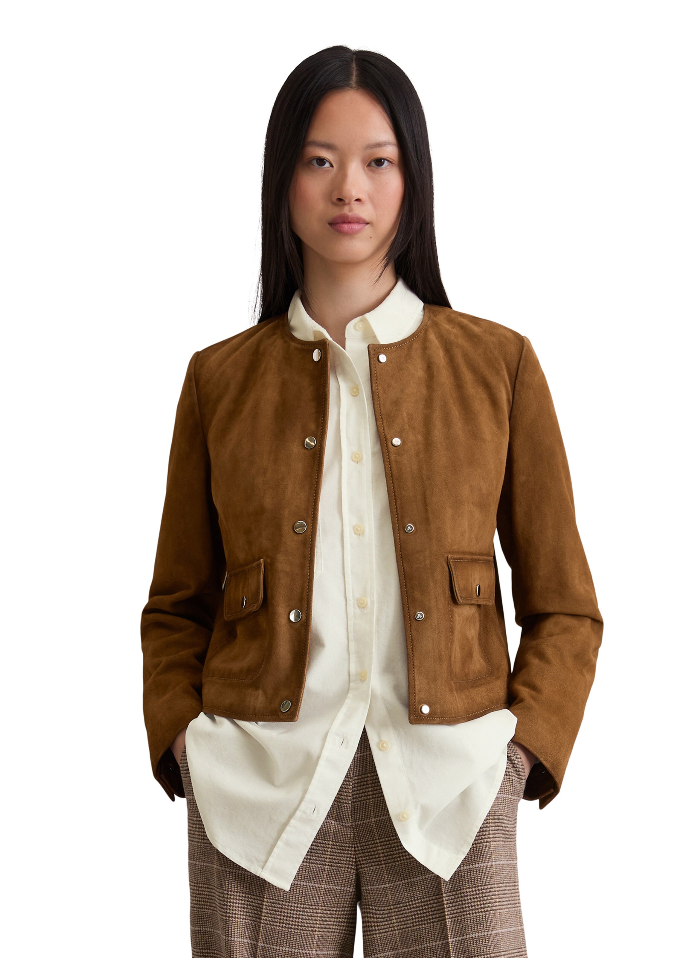 Marc O'Polo Tussenjas in Bruin: voorkant