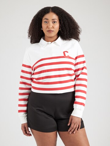 ONLY Carmakoma - Sudadera 'CARMaddy' en blanco: frente