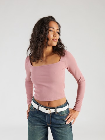 HOLLISTER - Camisa em rosa: frente