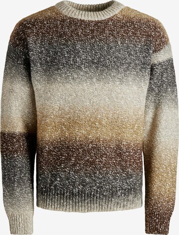 JACK & JONES Sweater 'Chunk' in Brown: front