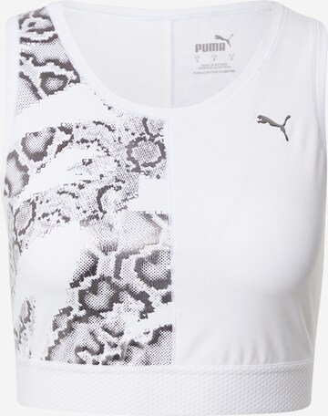 PUMA - Top desportivo em branco: frente