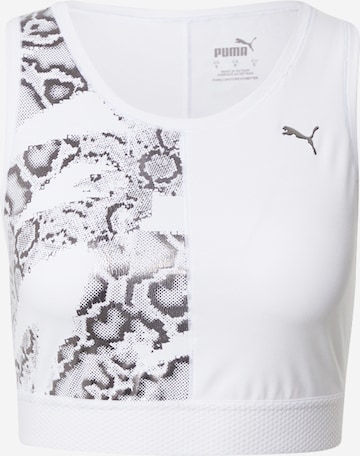 PUMA - Top deportivo en blanco: frente