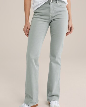 Bootcut Jean WE Fashion en vert : devant