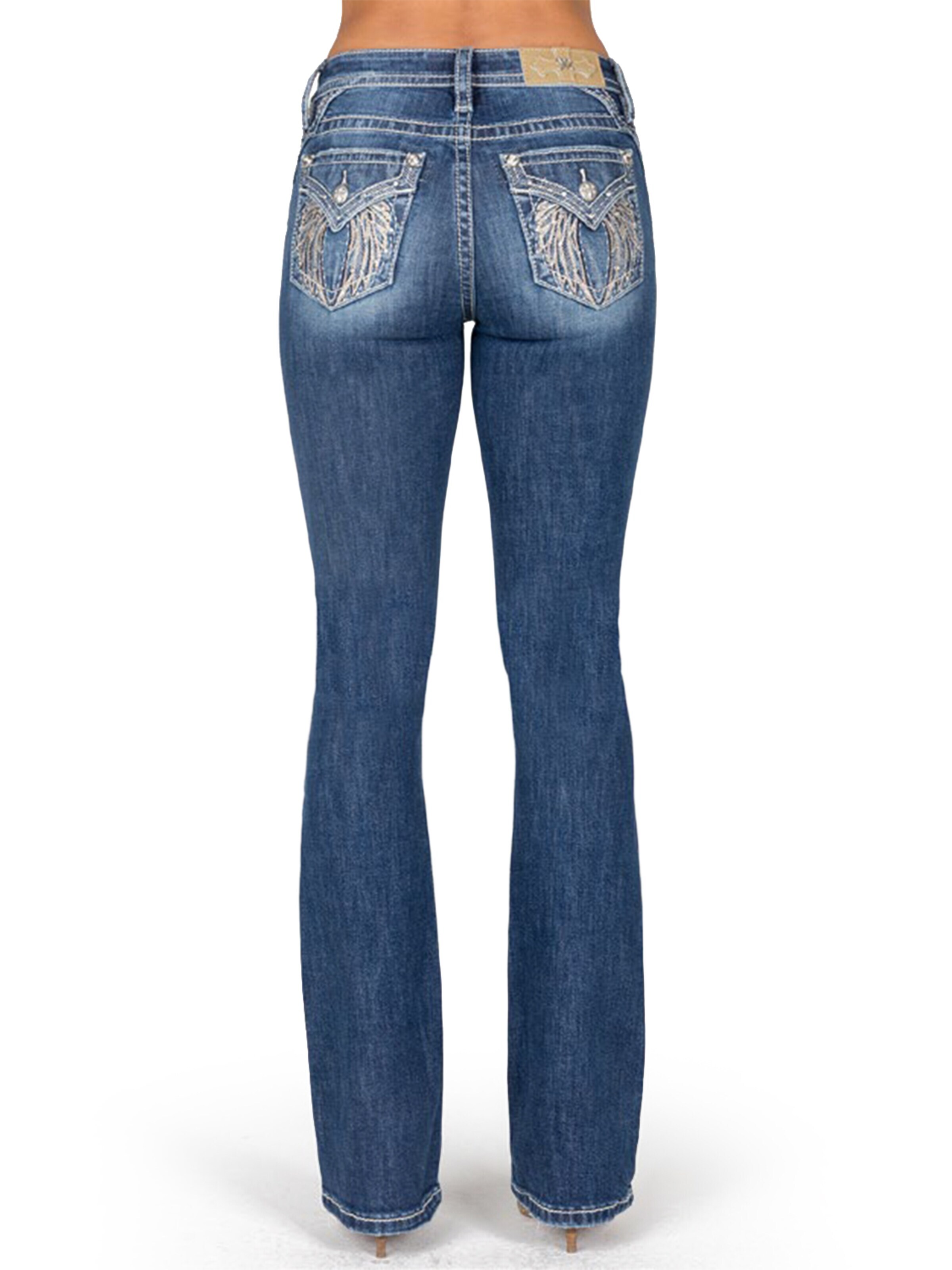Miss Me Bootcut Jeans 'Miss Me' in Blau