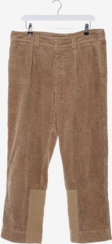 GANNI Pants in XXL in Brown: front