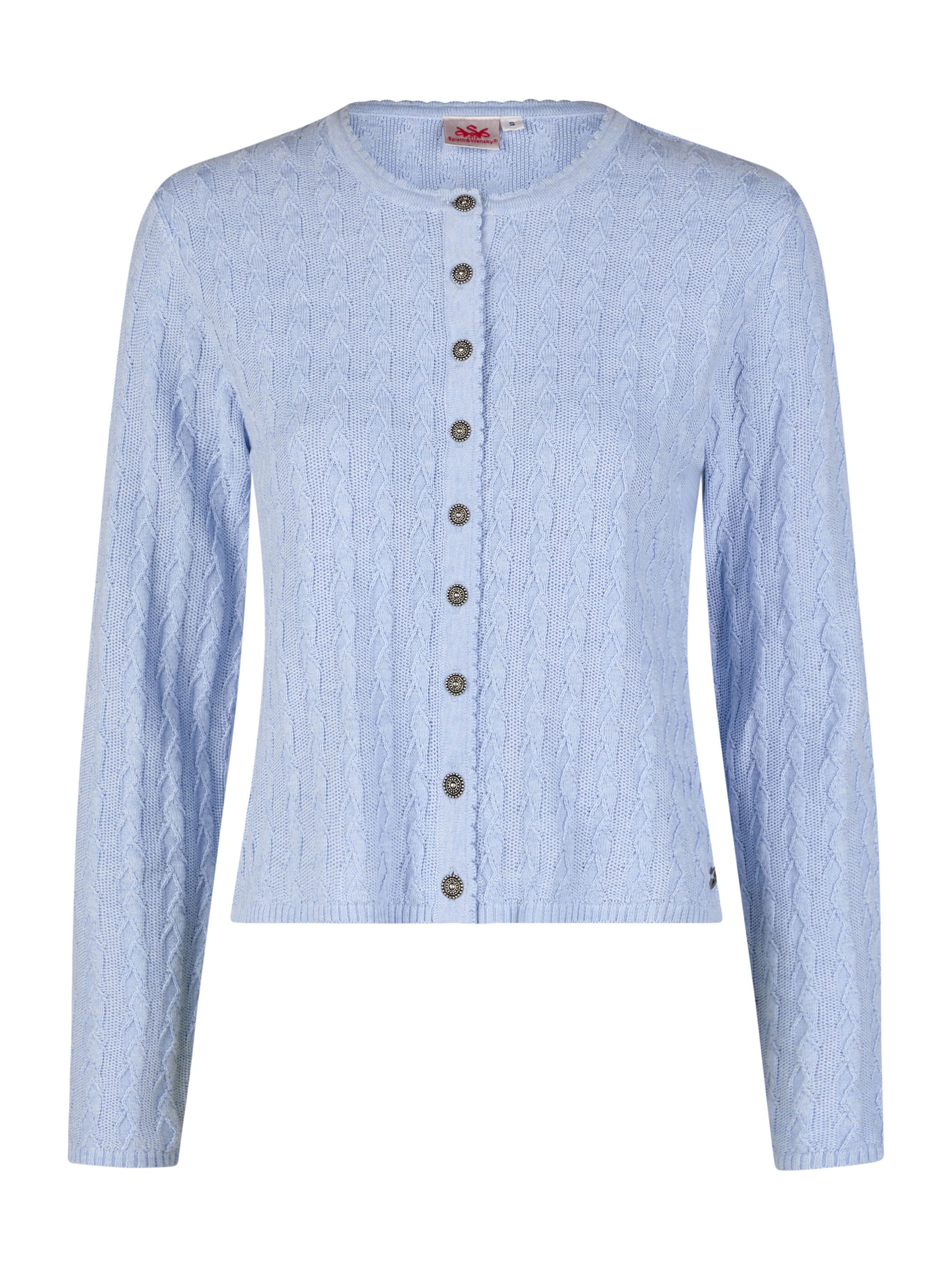 SPIETH & WENSKY Gebreid vest 'Hummeltal' in Blauw: voorkant