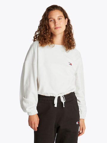 Tommy Jeans Sweatshirt in White: front